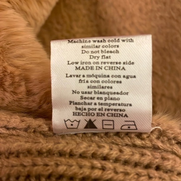 TWELFTH LOVE  L  Faux Suede Sweater/Jacket Voluminous faux shearling Lapels - Picture 13 of 16